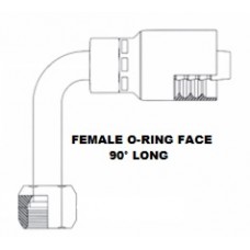 3/8 X 3/8 O-ring Face Seal Female 90 Long